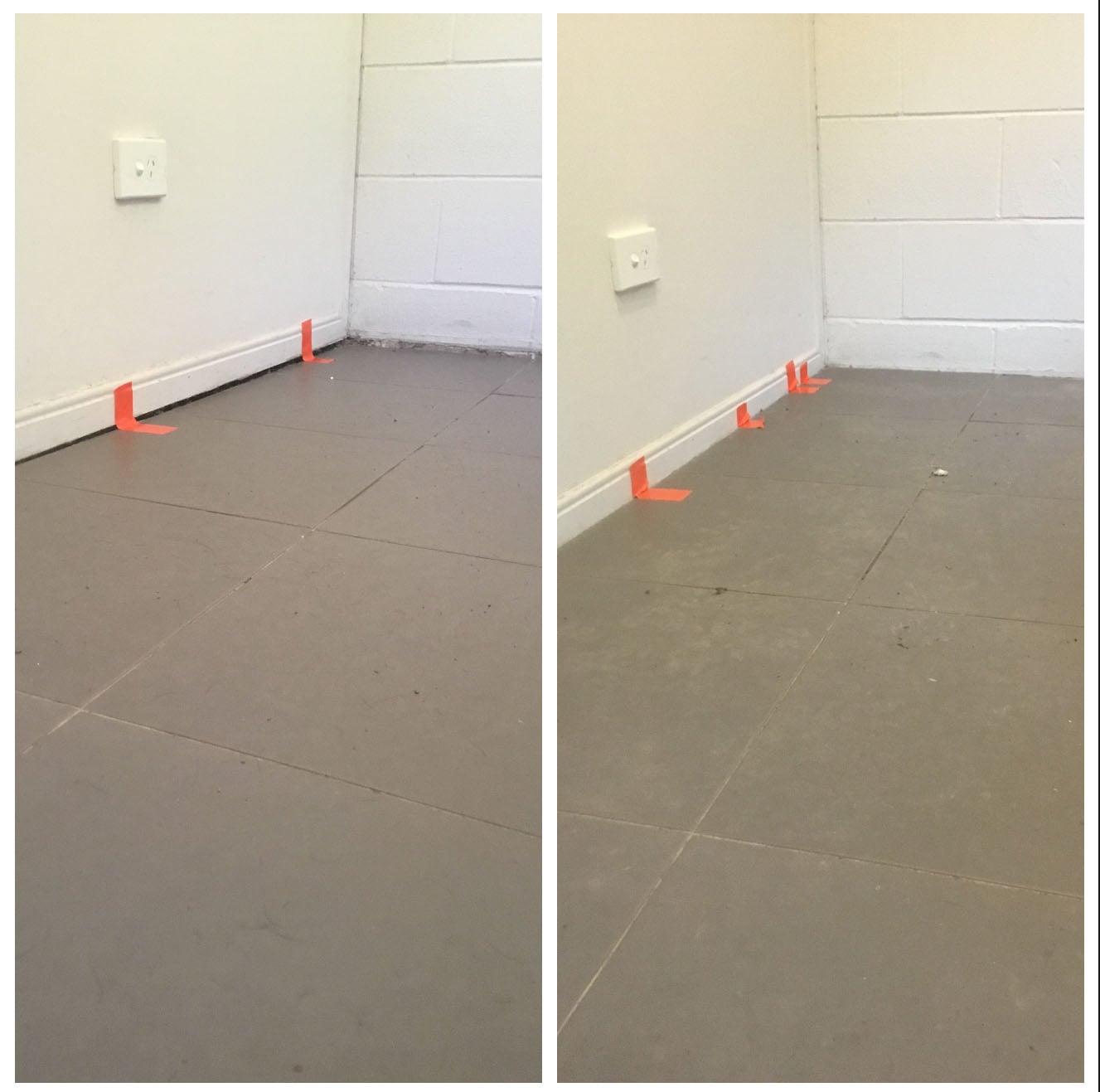 Floor and skirting gap closed following re-levelling